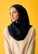 HOUSE OF MODEST-LACİVERT ŞİFON PENYE ŞAL